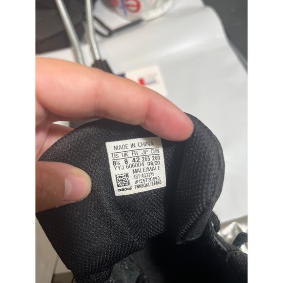 Adidas Men's HVC 2 Wrestling Shoes Lace Up Black/White #AQ3325 Size 8.5 - Picture 7 of 7